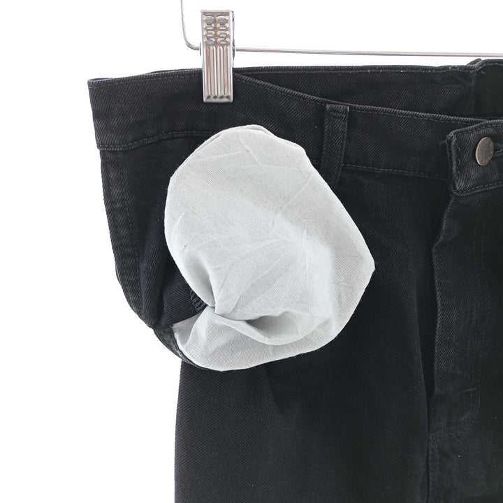 Rustler Black Denim Straight Denim Pants for Men, W33 equivalent cotton black type Vintage Second Hand