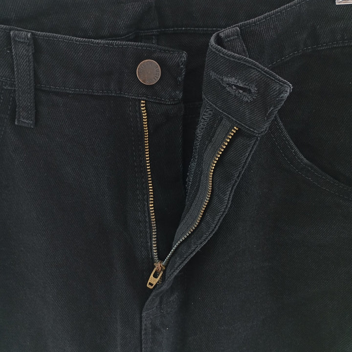 Rustler Black Denim Straight Denim Pants for Men, W33 equivalent cotton black type Vintage Second Hand