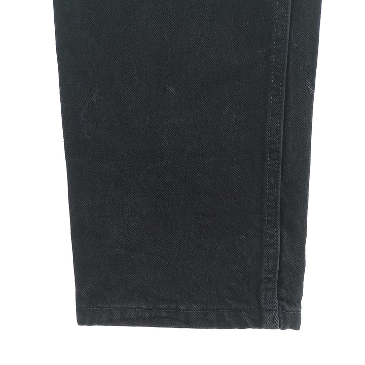 Rustler Black Denim Straight Denim Pants for Men, W33 equivalent cotton black type Vintage Second Hand