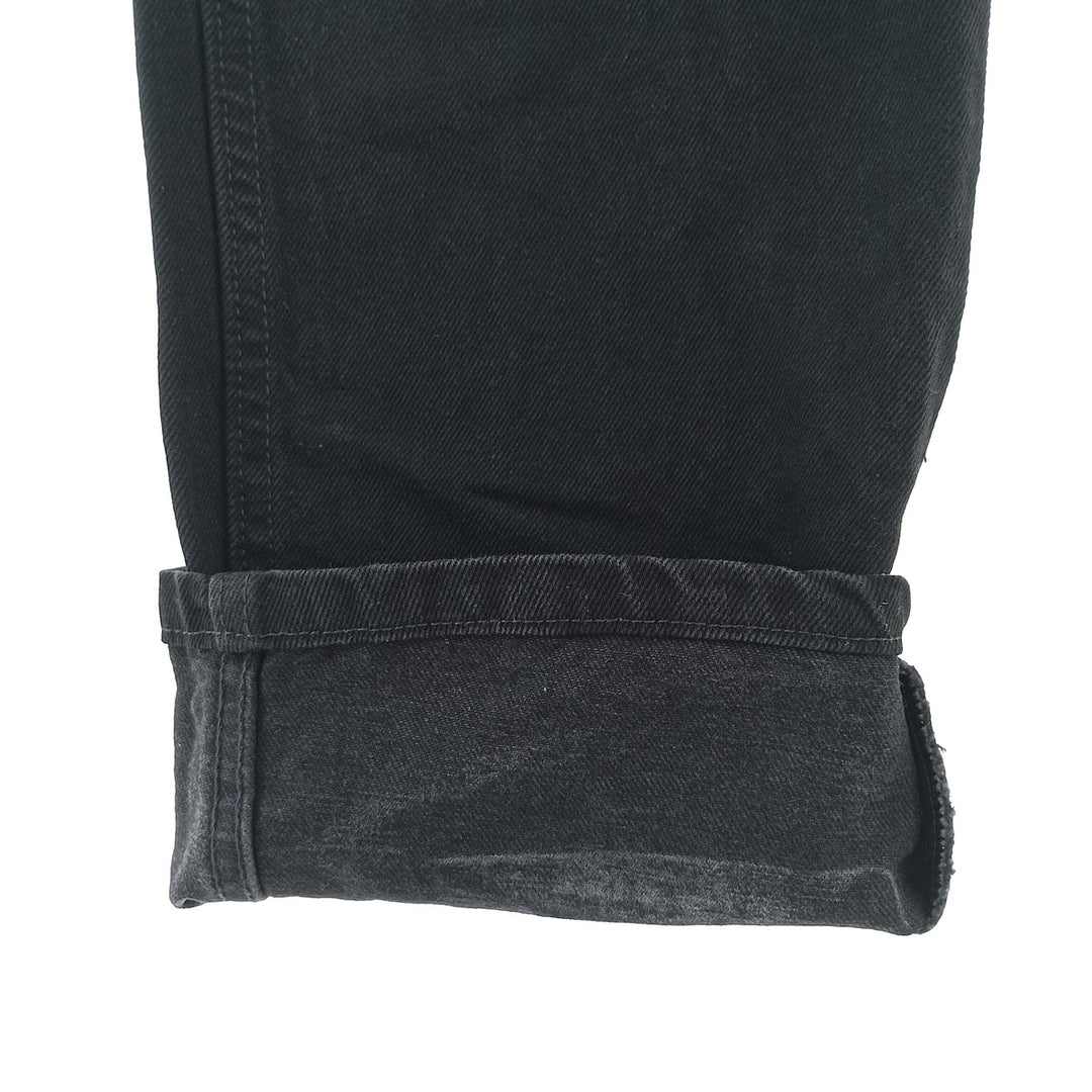 Rustler Black Denim Straight Denim Pants for Men, W33 equivalent cotton black type Vintage Second Hand