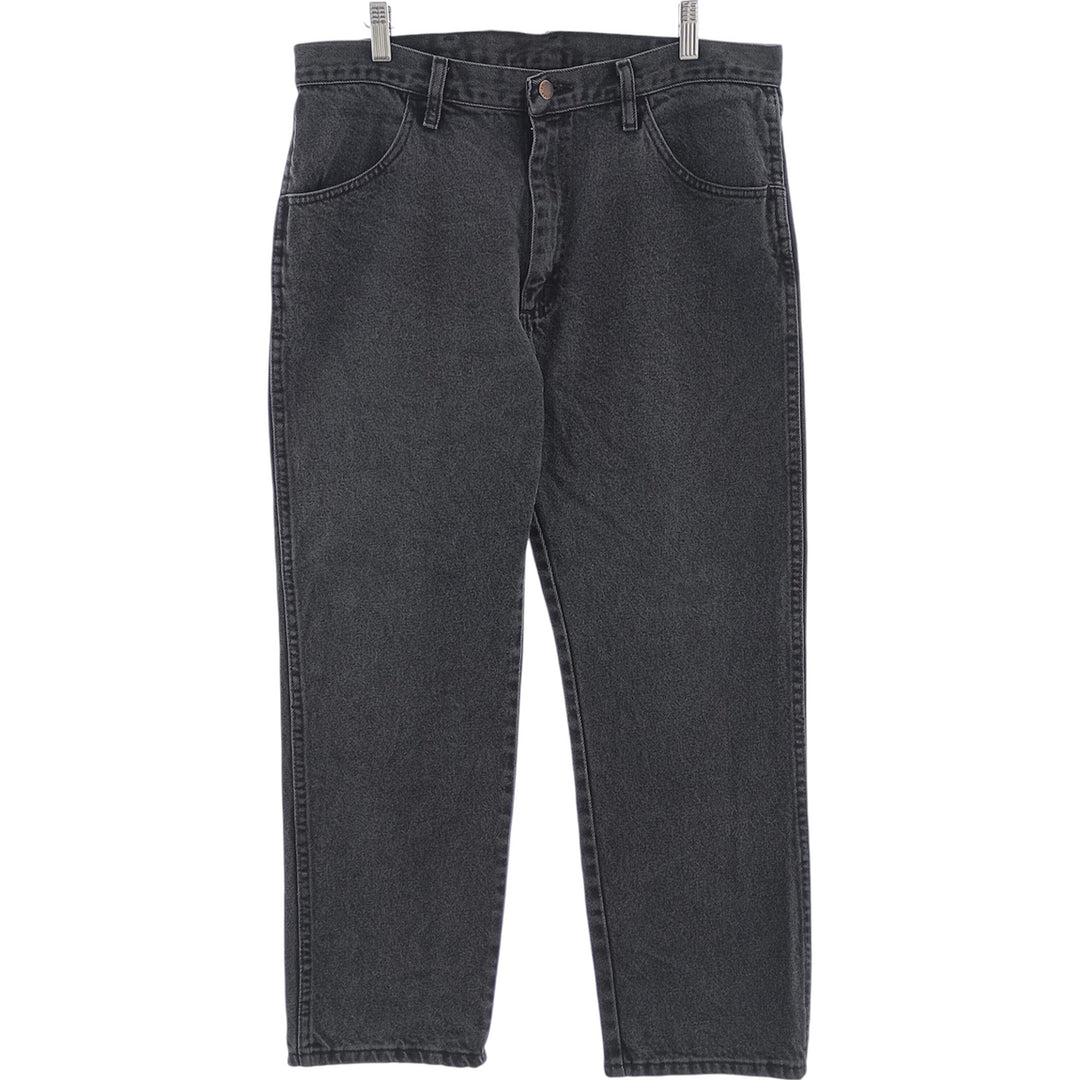 Rustler Black Denim Straight Denim Pants for Men, W36 cotton black type Vintage Second Hand