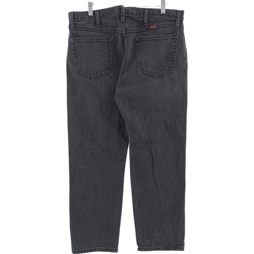 Rustler Black Denim Straight Denim Pants for Men, W36 cotton black type Vintage Second Hand