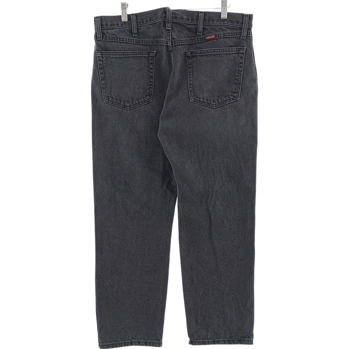 Rustler Black Denim Straight Denim Pants for Men, W36 cotton black type Vintage Second Hand