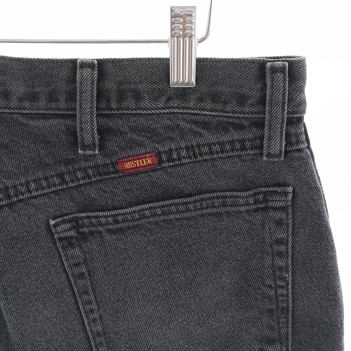 Rustler Black Denim Straight Denim Pants for Men, W36 cotton black type Vintage Second Hand