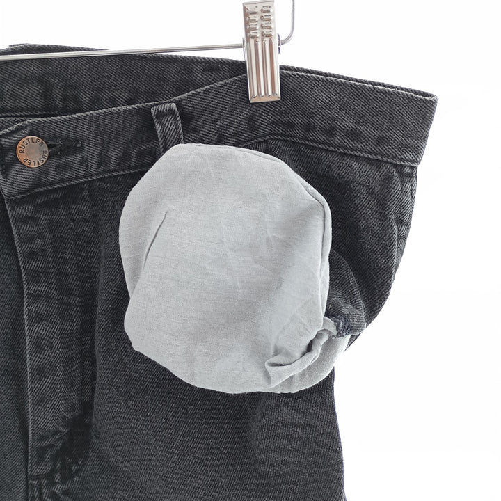 Rustler Black Denim Straight Denim Pants for Men, W36 cotton black type Vintage Second Hand
