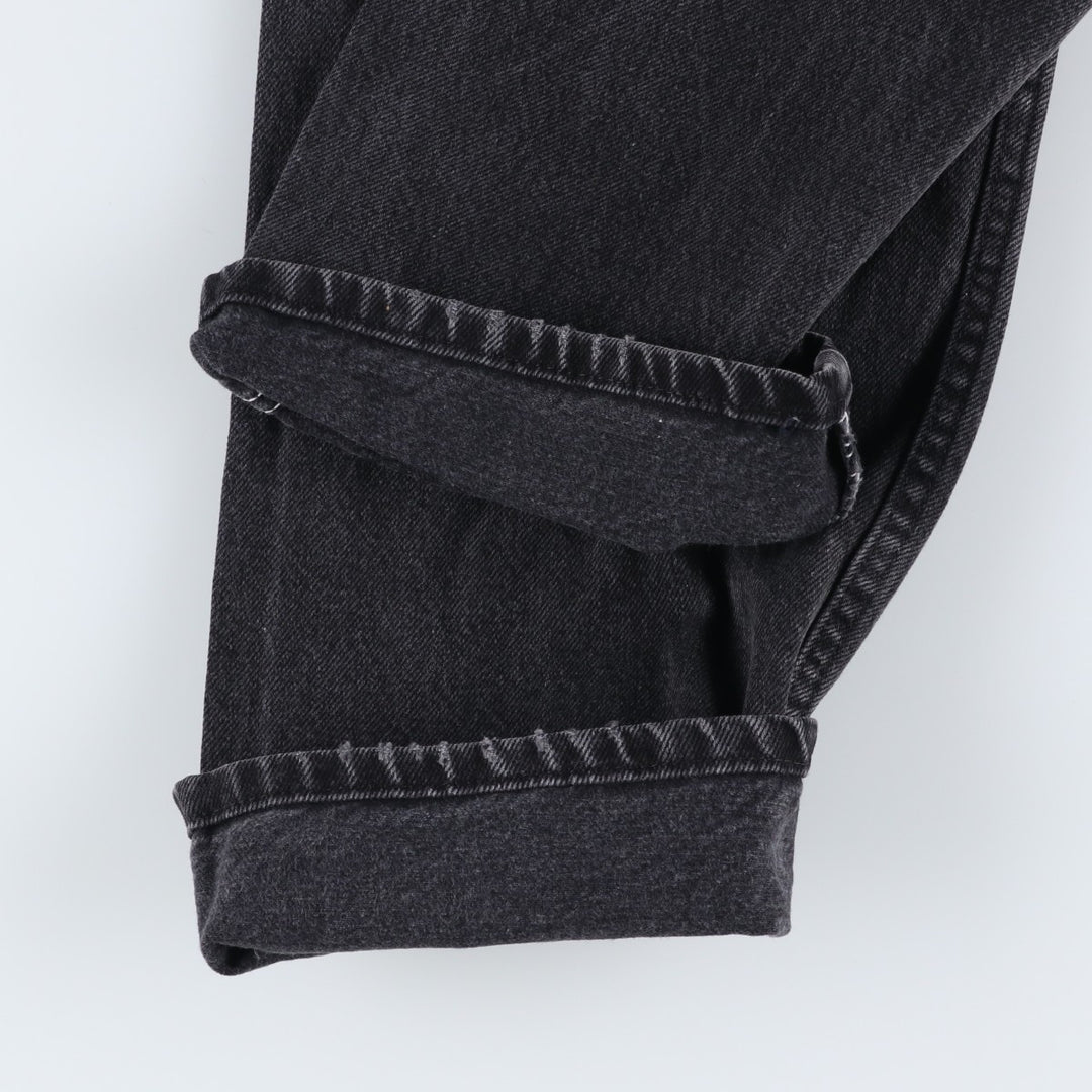 Wrangler Men's Black Denim Tapered Denim Pants, Size W30 unclear black type Vintage Second Hand