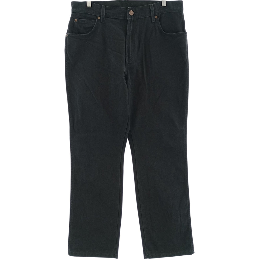 Wrangler Regular Fit Black Denim Tapered Denim Pants, Men's Size 34 cotton black type Vintage Second Hand