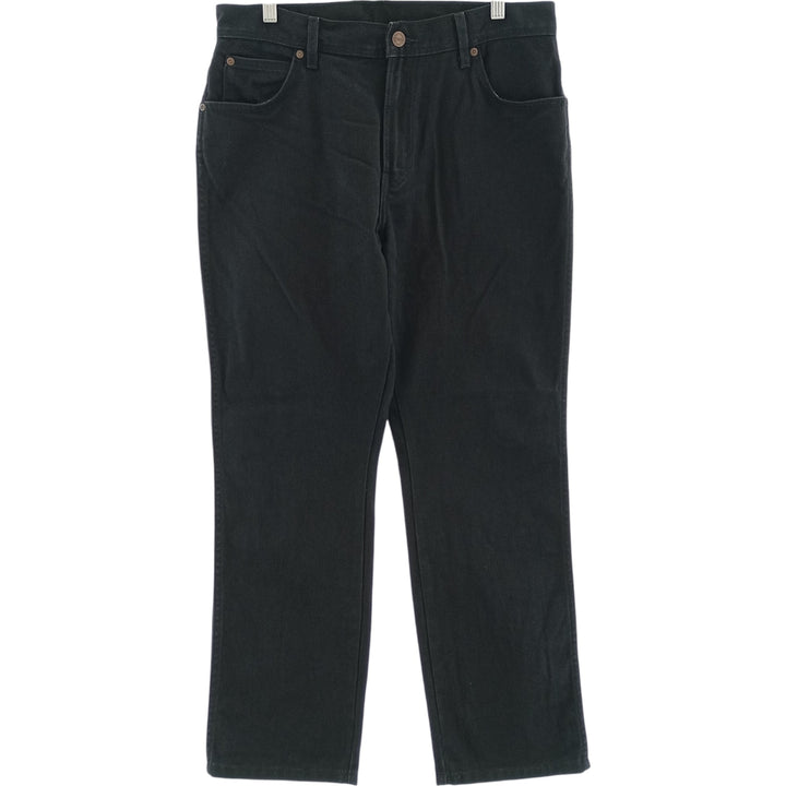 Wrangler Regular Fit Black Denim Tapered Denim Pants, Men's Size 34 cotton black type Vintage Second Hand