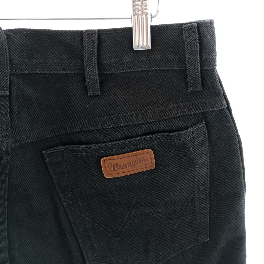 Wrangler Regular Fit Black Denim Tapered Denim Pants, Men's Size 34 cotton black type Vintage Second Hand