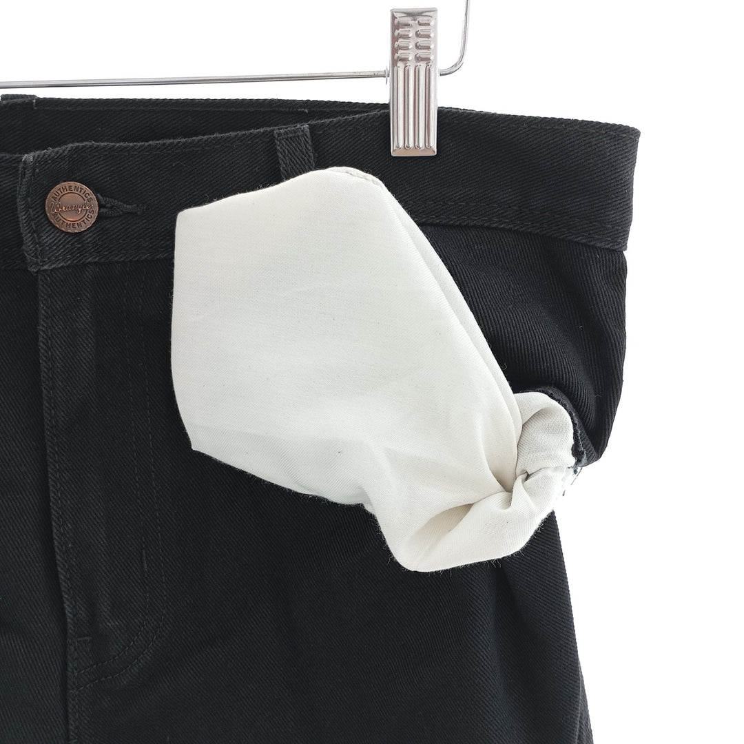 Wrangler Regular Fit Black Denim Tapered Denim Pants, Men's Size 34 cotton black type Vintage Second Hand