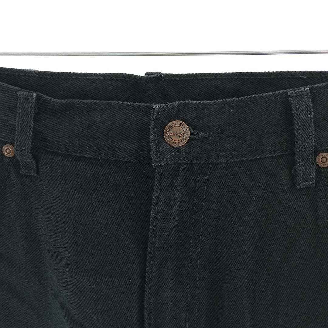 Wrangler Regular Fit Black Denim Tapered Denim Pants, Men's Size 34 cotton black type Vintage Second Hand