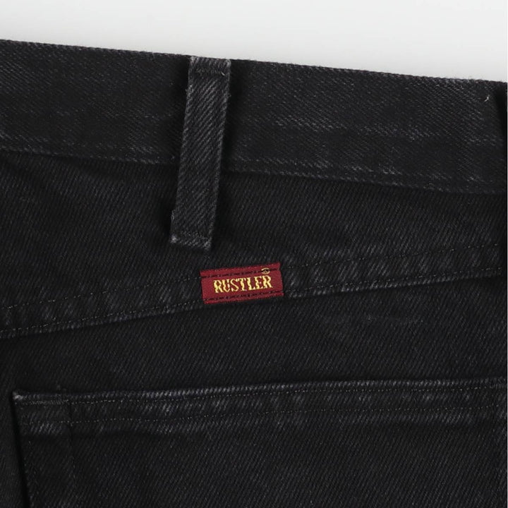 Rustler Black Denim Straight Denim Pants for Men, W36 cotton black type Vintage Second Hand
