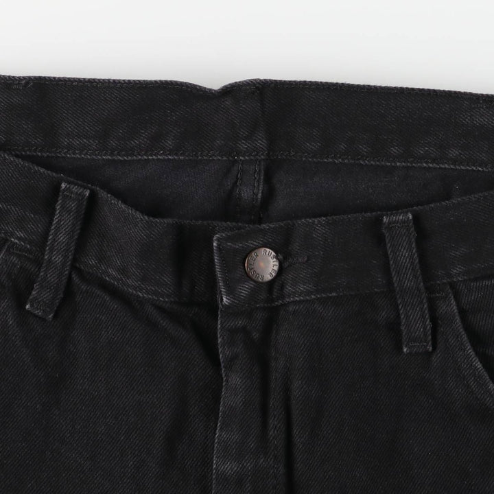 Rustler Black Denim Straight Denim Pants for Men, W36 cotton black type Vintage Second Hand
