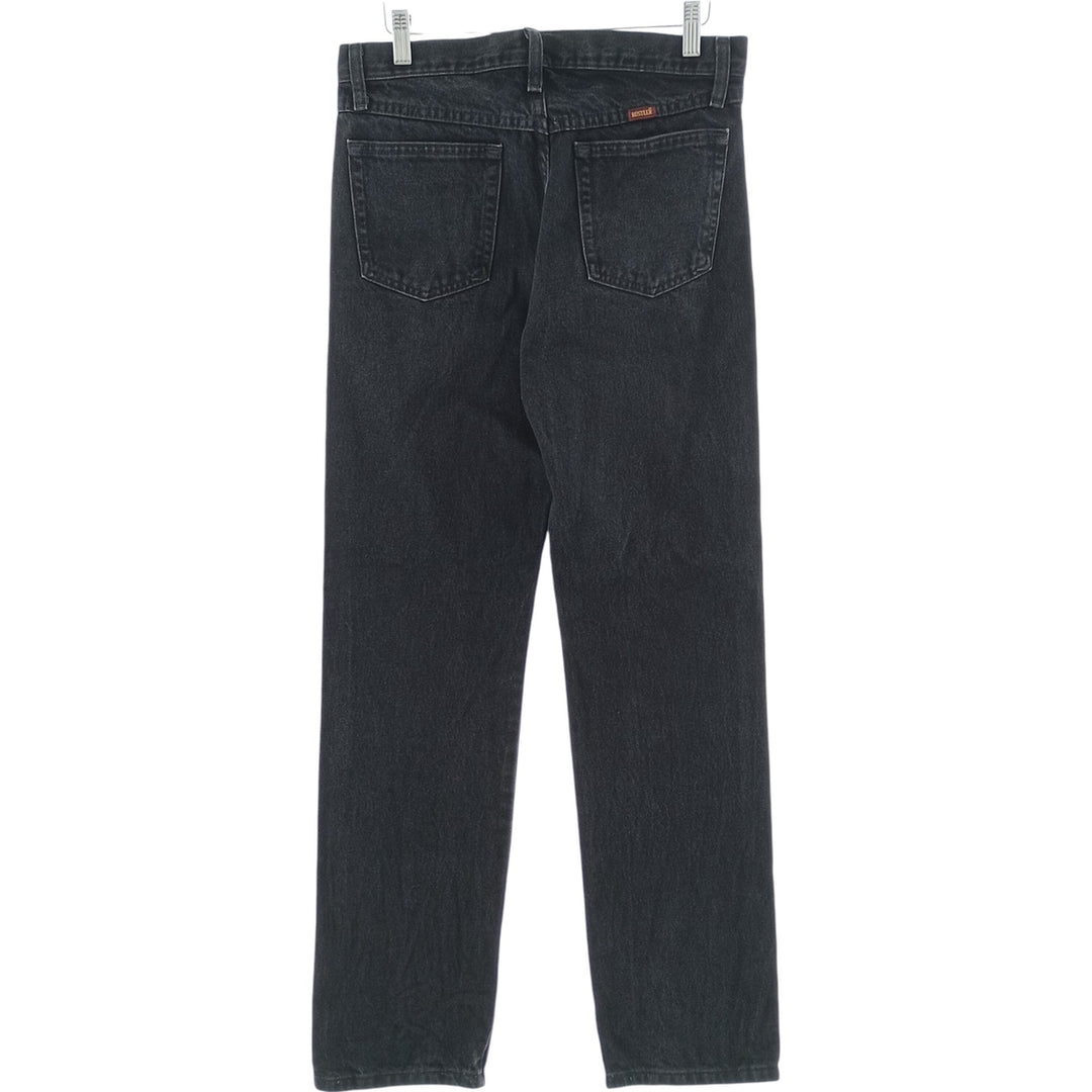 Rustler Black Denim Straight Denim Pants for Men, W30 equivalent cotton black type Vintage Second Hand