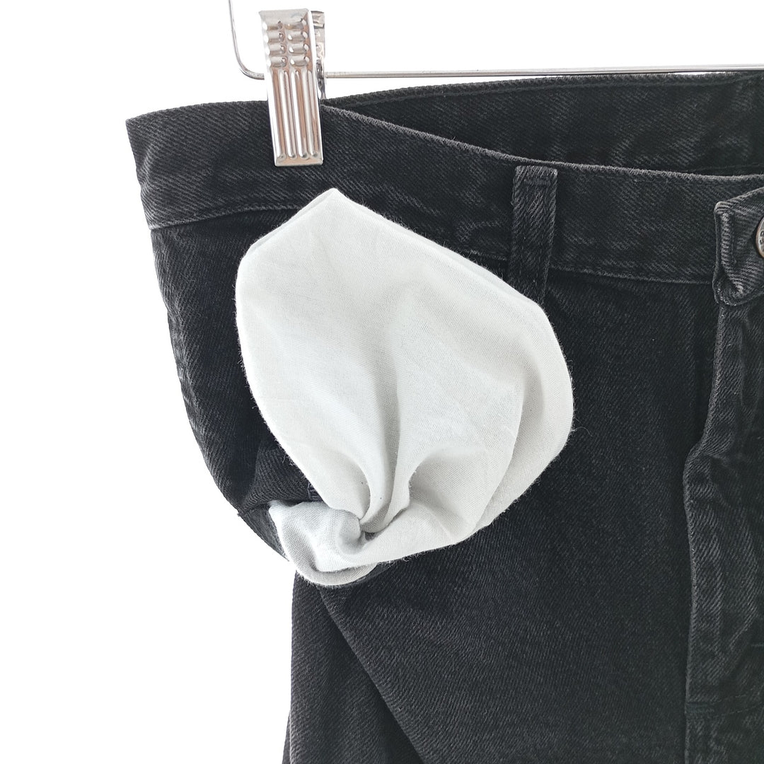 Rustler Black Denim Straight Denim Pants for Men, W30 equivalent cotton black type Vintage Second Hand