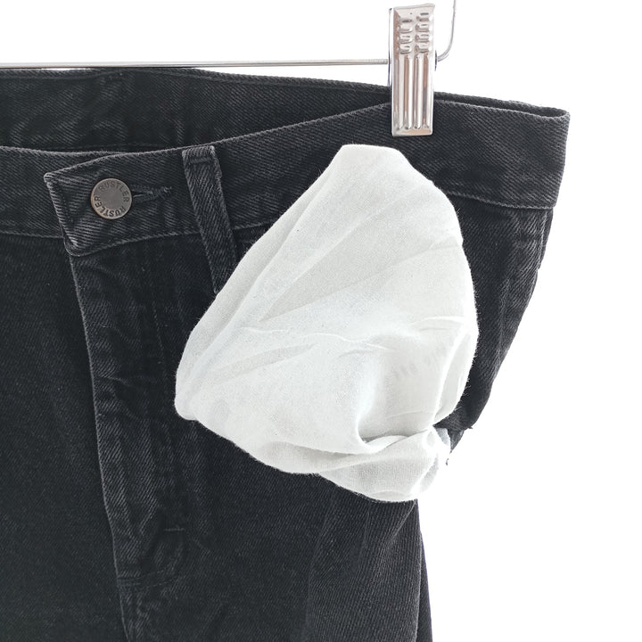Rustler Black Denim Straight Denim Pants for Men, W30 equivalent cotton black type Vintage Second Hand
