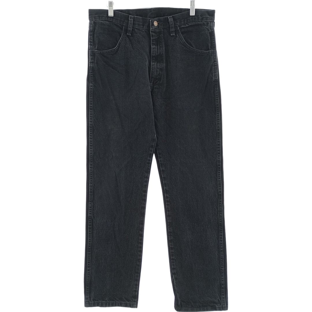 Rustler Black Denim Straight Denim Pants for Men, W34 equivalent cotton black type Vintage Second Hand