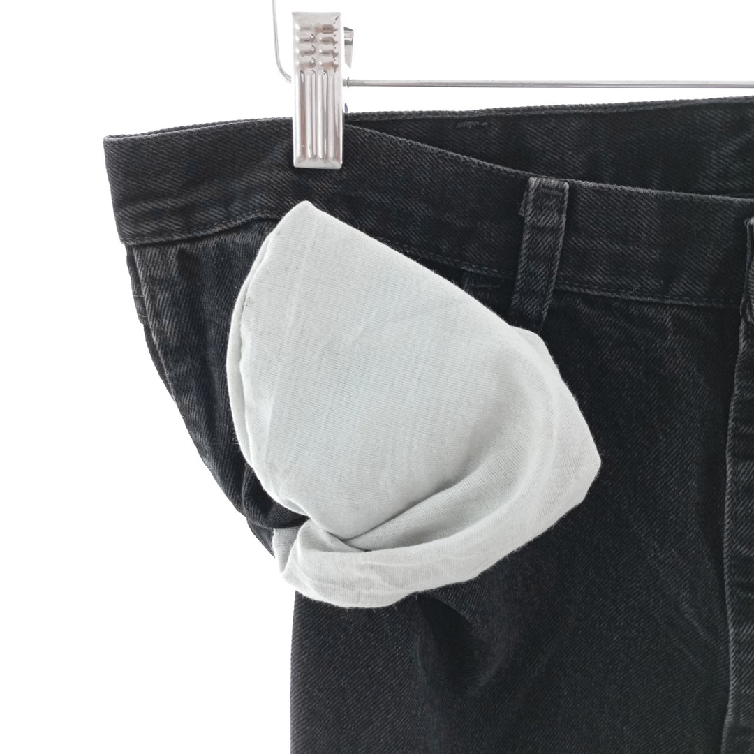 Rustler Black Denim Straight Denim Pants for Men, W34 equivalent cotton black type Vintage Second Hand