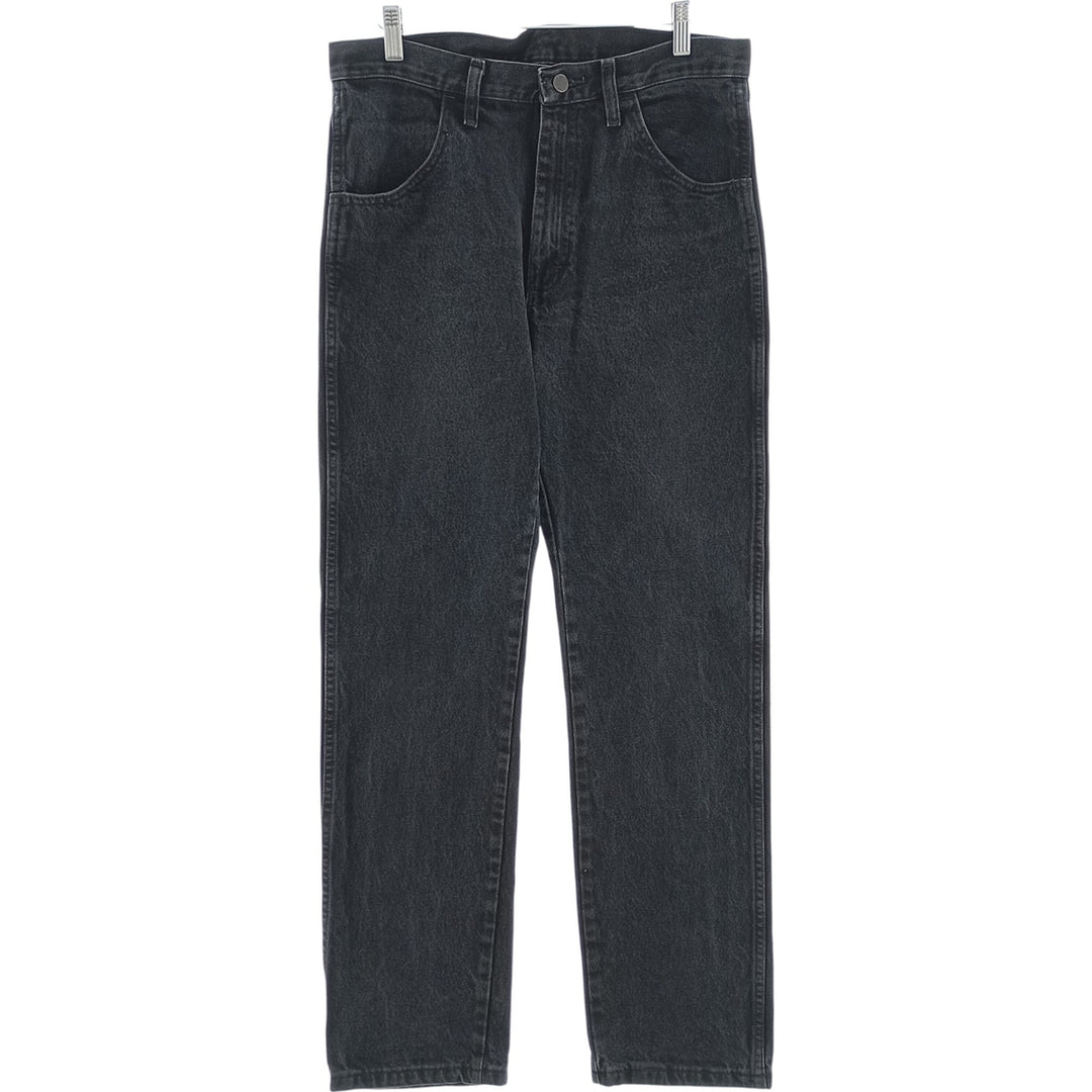 Rustler Black Denim Straight Denim Pants for Men, W32 equivalent cotton black type Vintage Second Hand