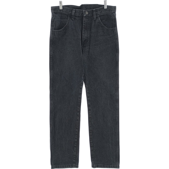 Rustler Black Denim Straight Denim Pants for Men, W32 equivalent cotton black type Vintage Second Hand