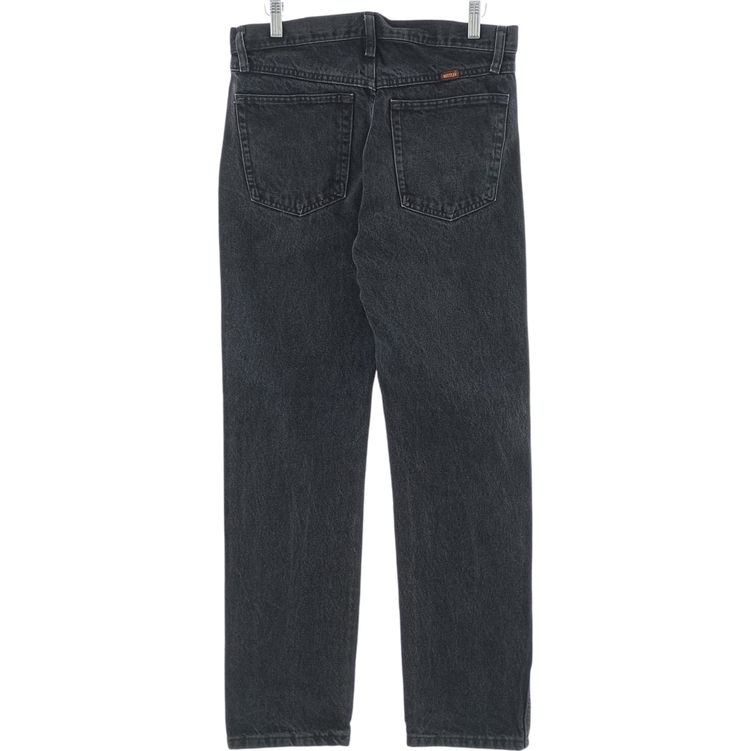 Rustler Black Denim Straight Denim Pants for Men, W32 equivalent cotton black type Vintage Second Hand