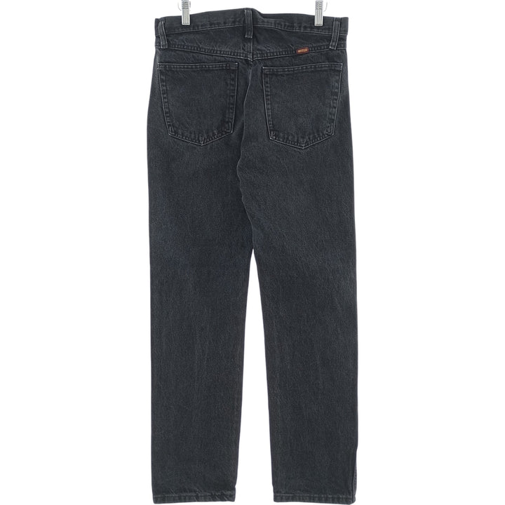 Rustler Black Denim Straight Denim Pants for Men, W32 equivalent cotton black type Vintage Second Hand