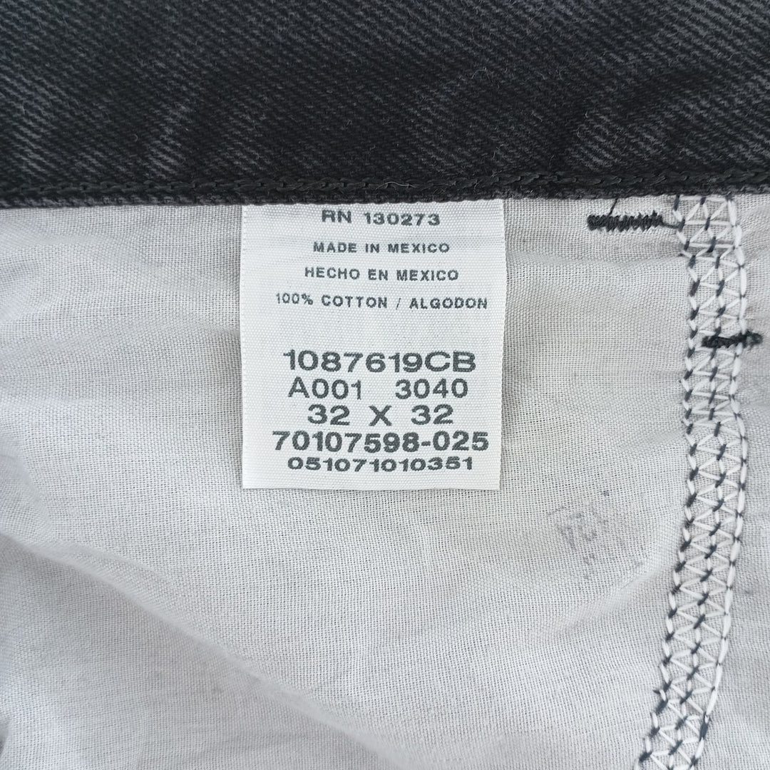 Rustler Black Denim Straight Denim Pants for Men, W32 equivalent cotton black type Vintage Second Hand