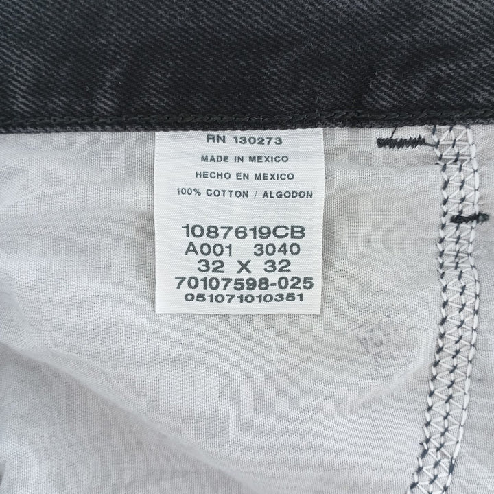 Rustler Black Denim Straight Denim Pants for Men, W32 equivalent cotton black type Vintage Second Hand