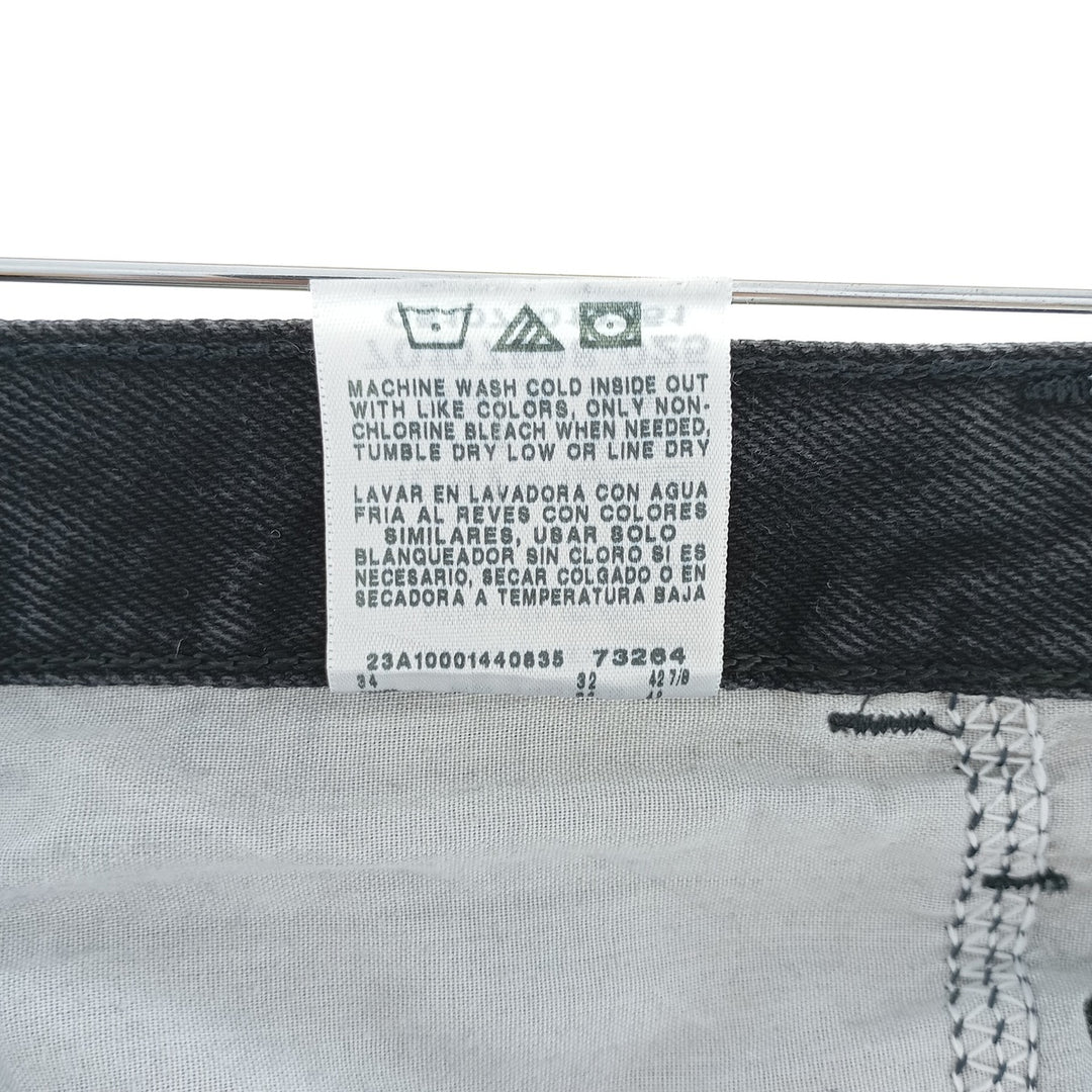 Rustler Black Denim Straight Denim Pants for Men, W32 equivalent cotton black type Vintage Second Hand