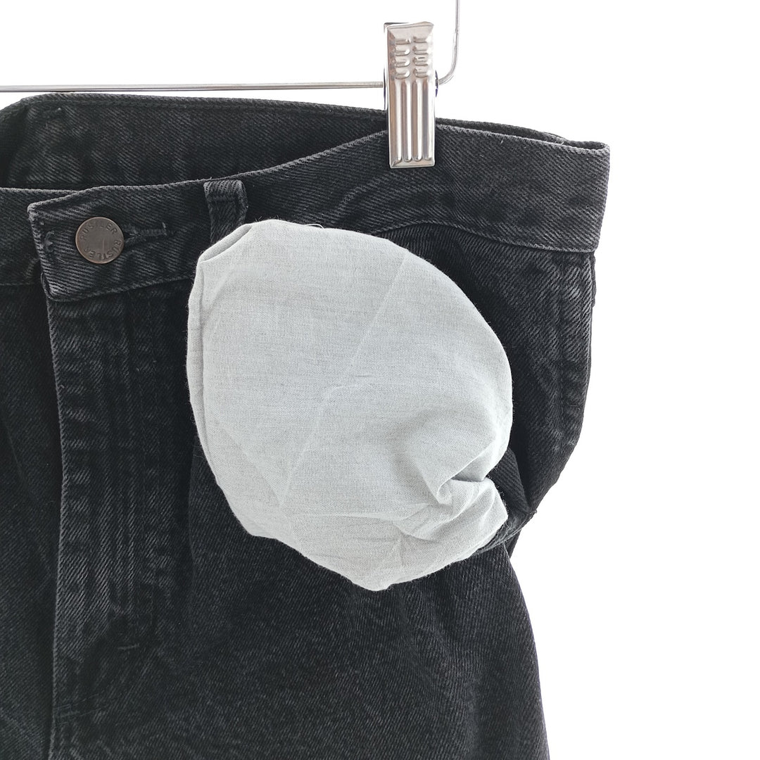 Rustler Black Denim Straight Denim Pants for Men, W32 equivalent cotton black type Vintage Second Hand