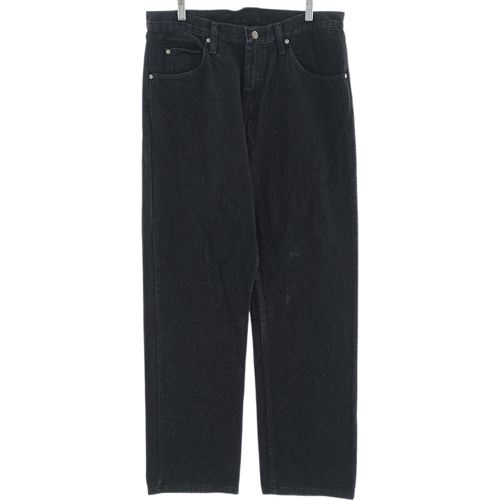 2000'S Wrangler Relaxed Fit Black Denim Straight Leg Denim Pants, Men's Size 34 cotton black type Vintage Second Hand