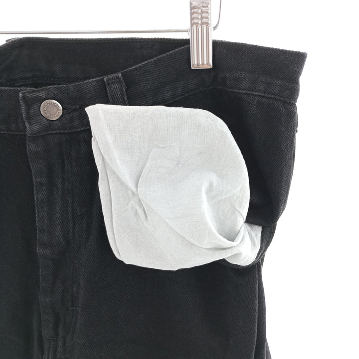2000'S Wrangler Relaxed Fit Black Denim Straight Leg Denim Pants, Men's Size 34 cotton black type Vintage Second Hand