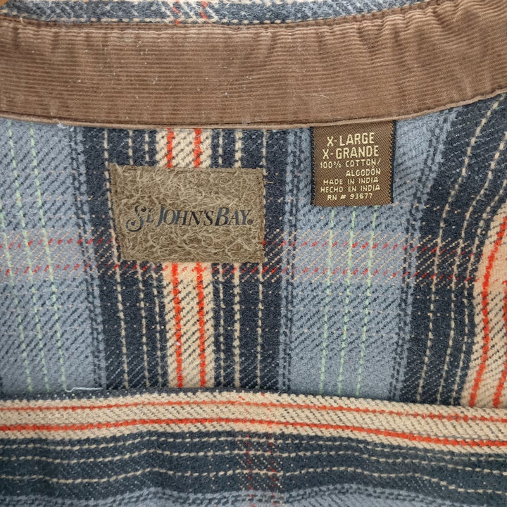 90s~00'S St. John's Bay Long Sleeve Flannel Check Shirt Men's XL Vintage /eaa417103