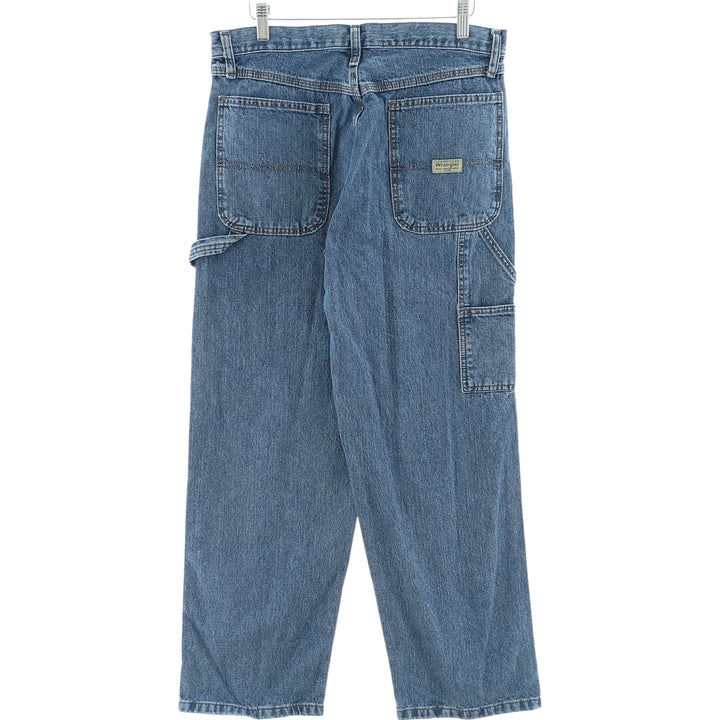 00'S Wrangler CARPENTER denim painter pants for men, equivalent to W33 cotton blue type Vintage Second Hand