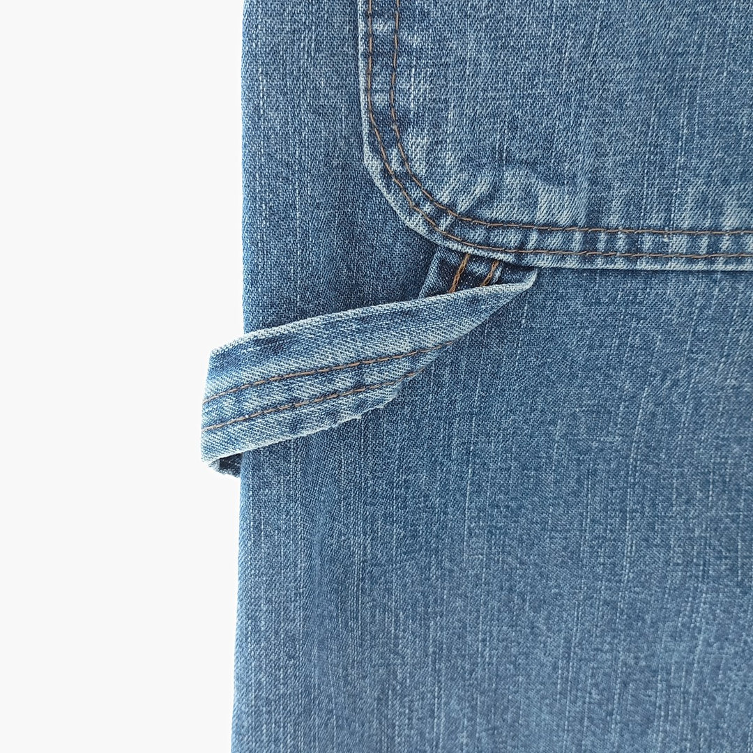00'S Wrangler CARPENTER denim painter pants for men, equivalent to W33 cotton blue type Vintage Second Hand