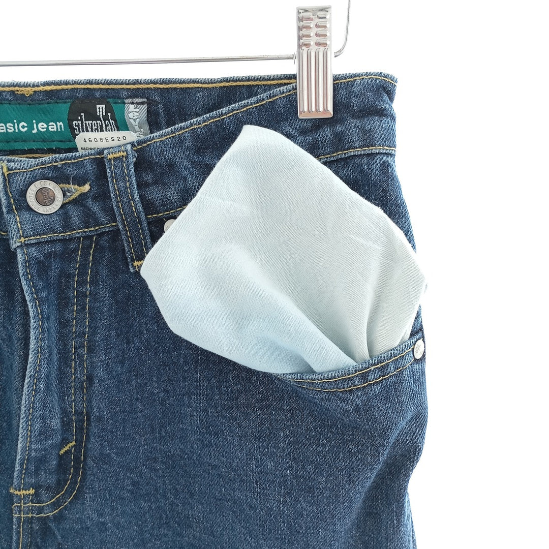 90'S Levi's SILVER TAB Silver Tab Straight Denim Pants Made in USA Women's L (w29) Vintage cotton blue type Vintage Second Hand