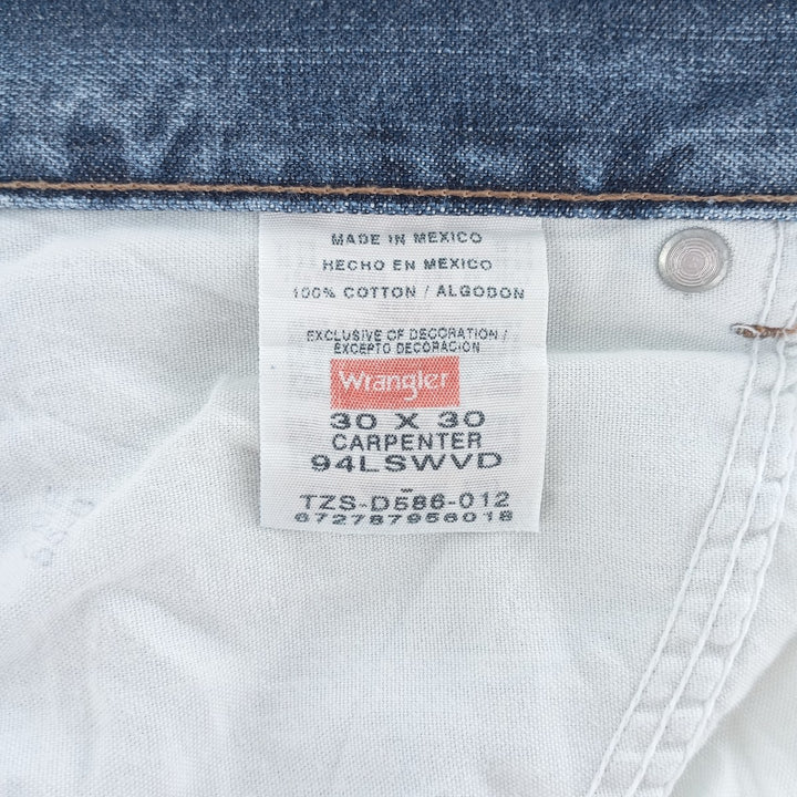 00'S Wrangler CARPENTER denim painter pants for men, W30 equivalent cotton blue type Vintage Second Hand
