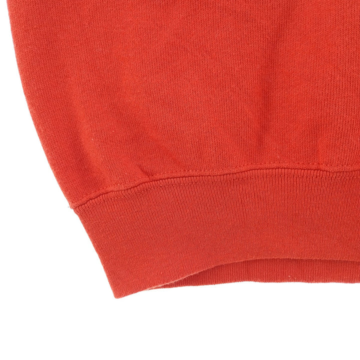Plain blank sweatshirt, Made in USA, Men's size L cotton orange type Vintage Second Hand