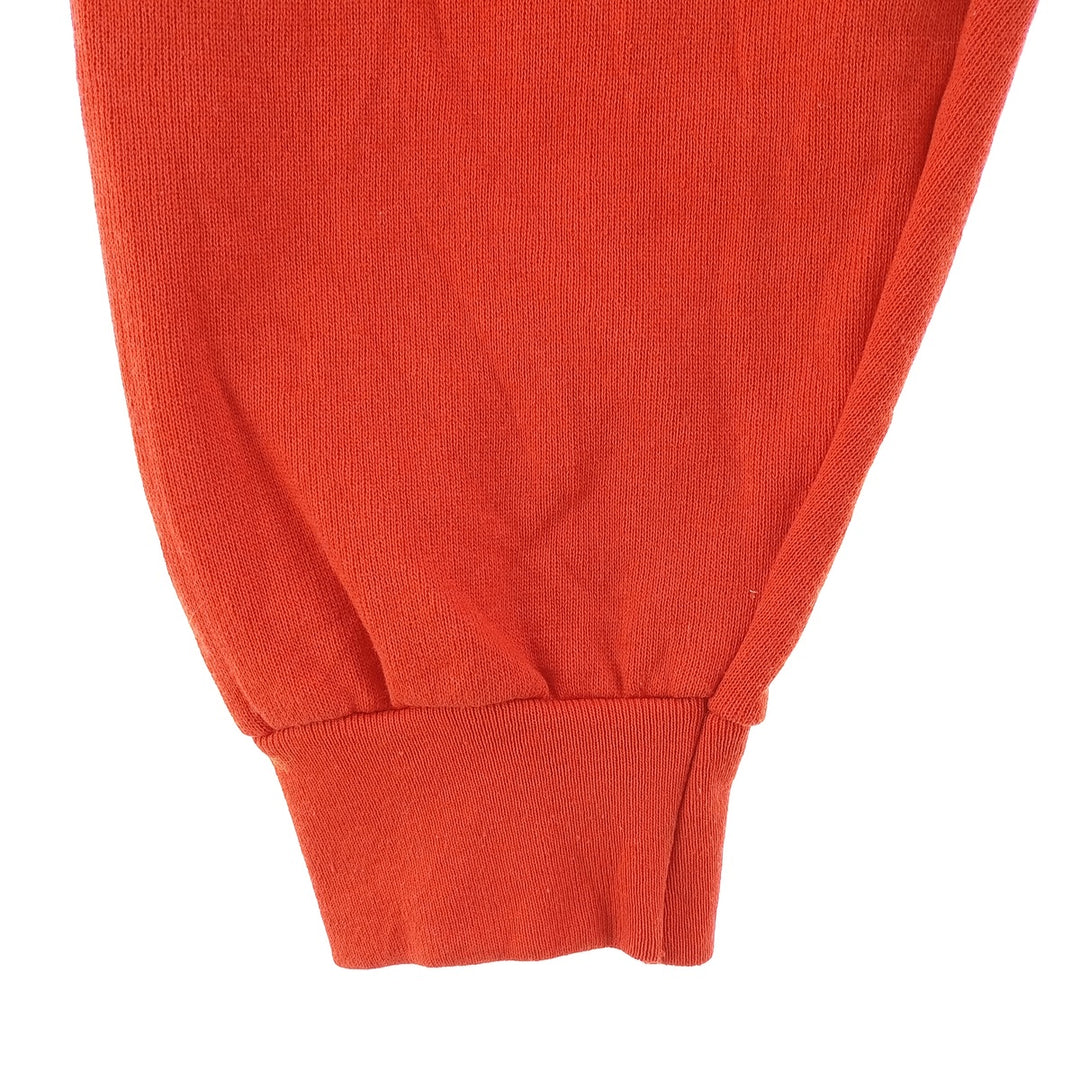 Plain blank sweatshirt, Made in USA, Men's size L cotton orange type Vintage Second Hand
