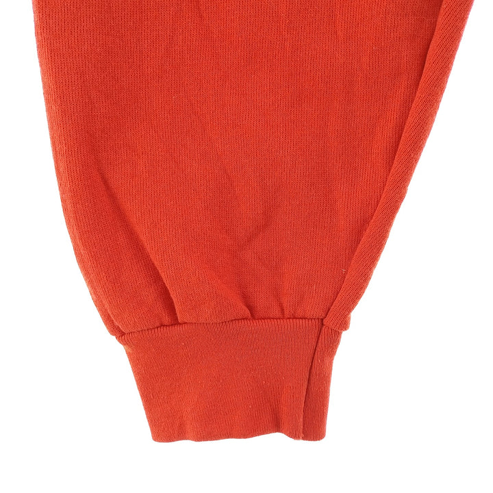 Plain blank sweatshirt, Made in USA, Men's size L cotton orange type Vintage Second Hand