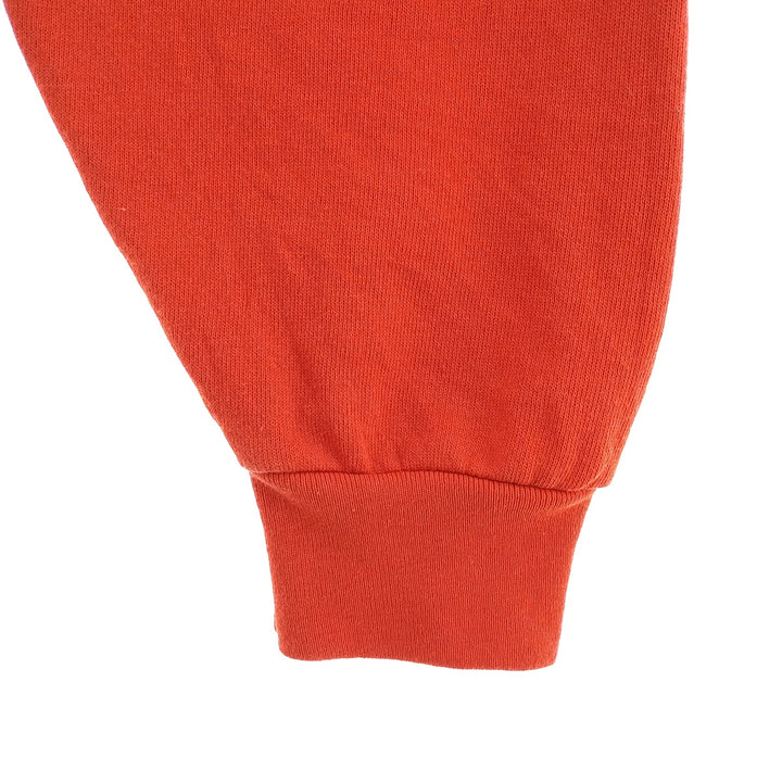 Plain blank sweatshirt, Made in USA, Men's size L cotton orange type Vintage Second Hand