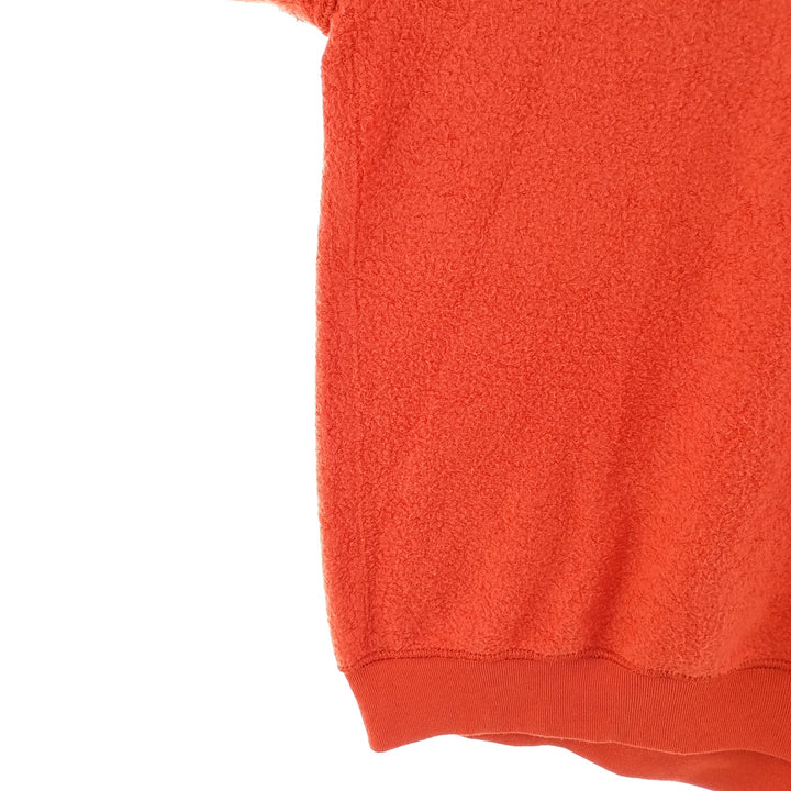 Plain blank sweatshirt, Made in USA, Men's size L cotton orange type Vintage Second Hand