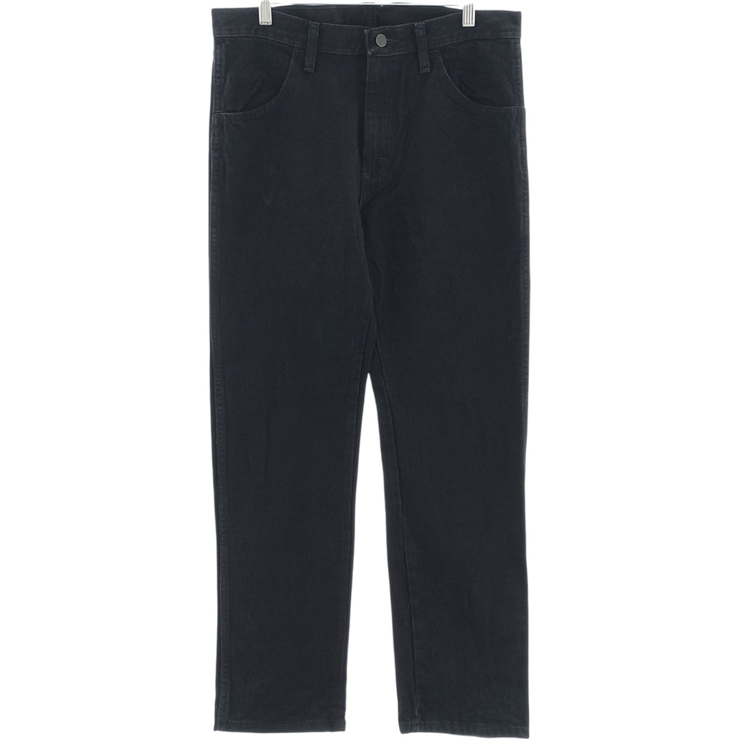 Rustler Black Denim Straight Denim Pants for Men, W33 equivalent cotton black type Vintage Second Hand