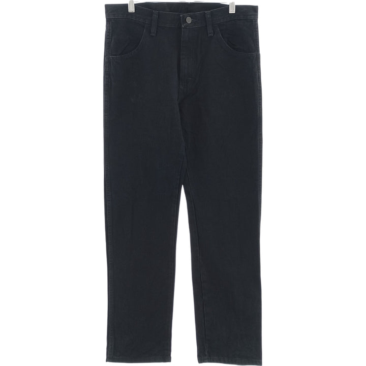 Rustler Black Denim Straight Denim Pants for Men, W33 equivalent cotton black type Vintage Second Hand