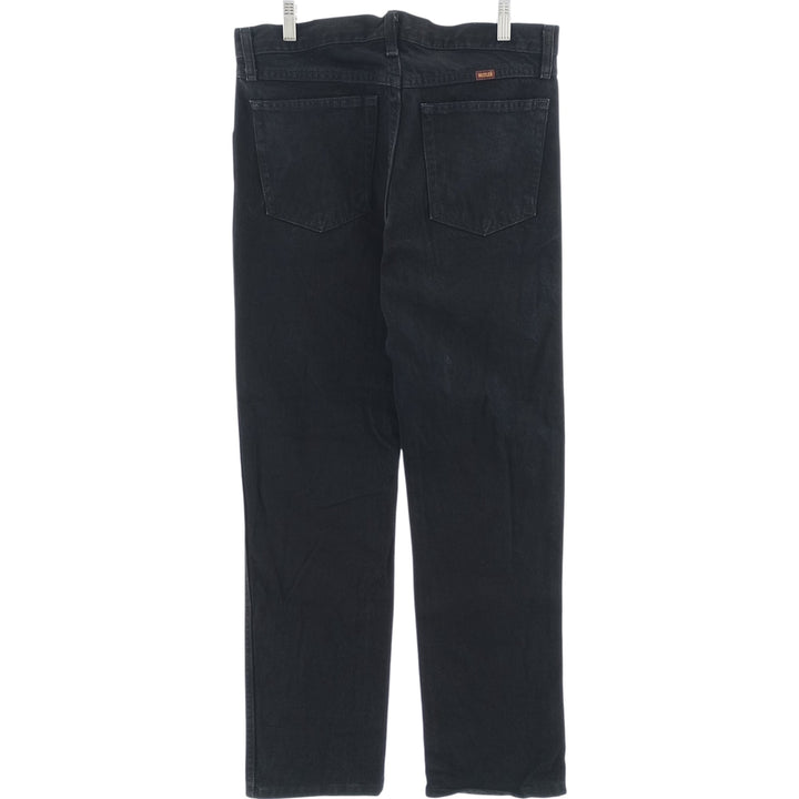 Rustler Black Denim Straight Denim Pants for Men, W33 equivalent cotton black type Vintage Second Hand
