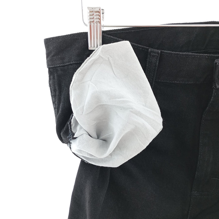 Rustler Black Denim Straight Denim Pants for Men, W33 equivalent cotton black type Vintage Second Hand