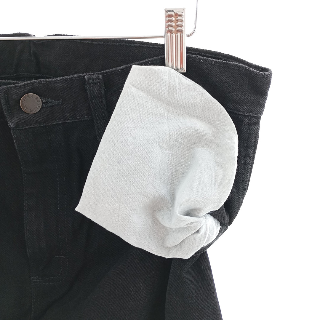 Rustler Black Denim Straight Denim Pants for Men, W33 equivalent cotton black type Vintage Second Hand