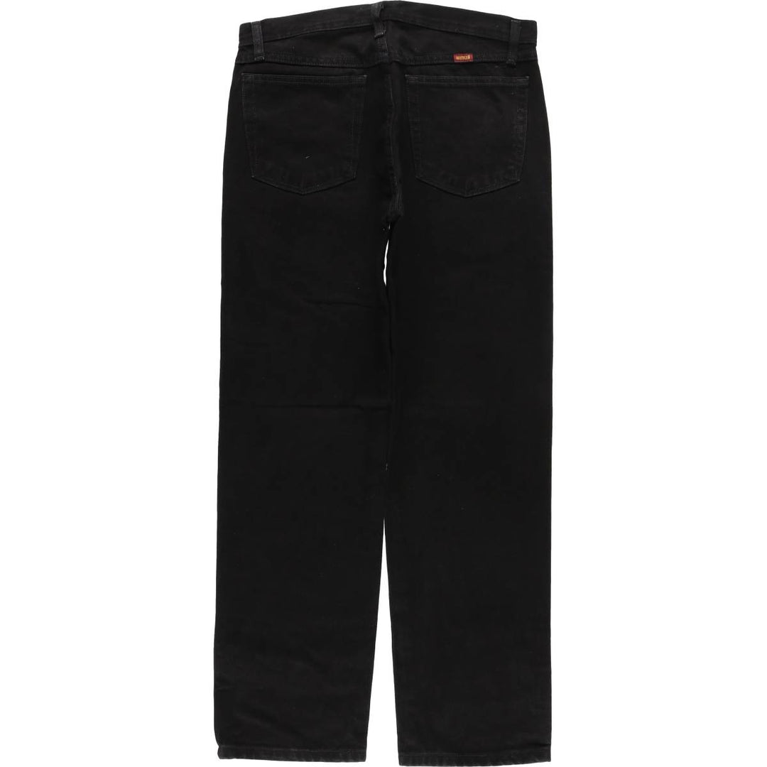 Rustler Black Denim Straight Denim Pants for Men, W33 equivalent cotton black type Vintage Second Hand