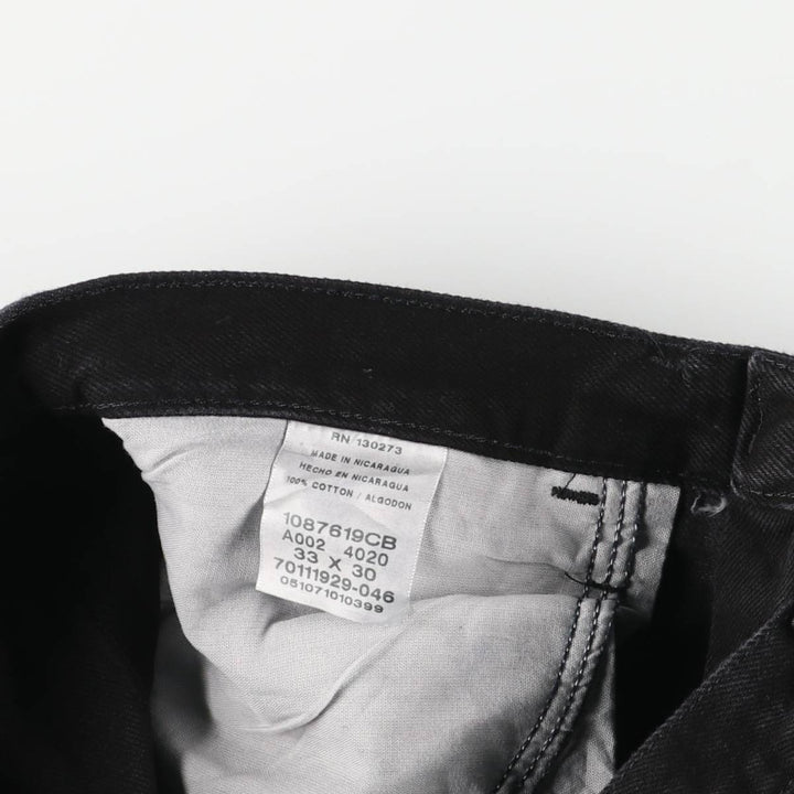 Rustler Black Denim Straight Denim Pants for Men, W33 equivalent cotton black type Vintage Second Hand