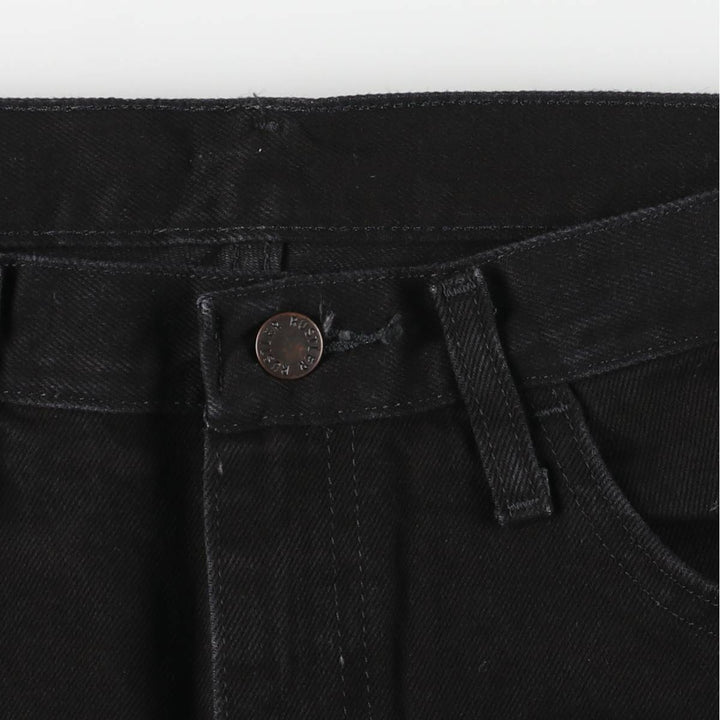 Rustler Black Denim Straight Denim Pants for Men, W33 equivalent cotton black type Vintage Second Hand